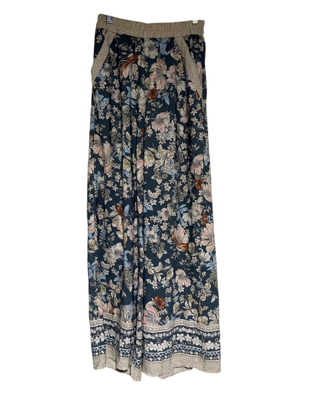 Womens Floral Wide Leg Pants Size S Sienna Sky Boho Festival Prairie Resortwear
